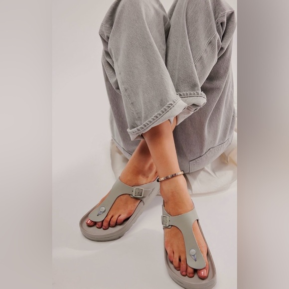 Birkenstock Gizeh Flex Platform Leather Sandals Size 9 NEW - Picture 1 of 15